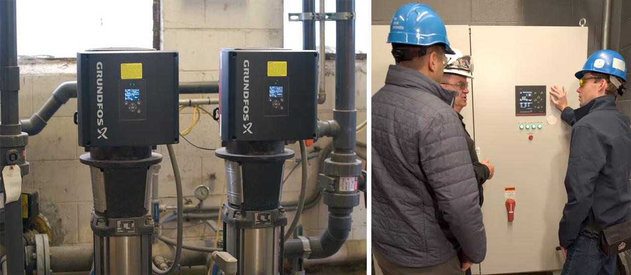 Grundfos CREs are also used in boiler feed applications in the chemical plant