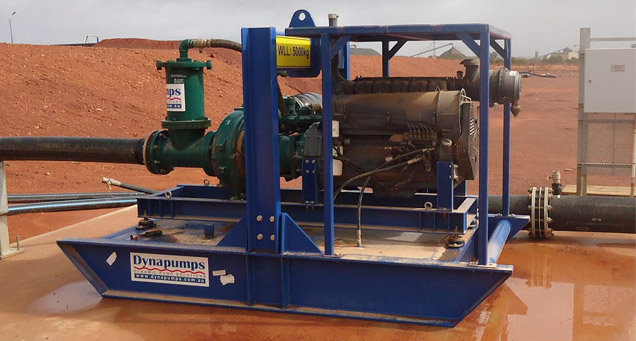 self priming pump on mine site